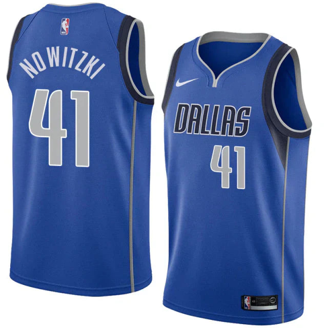 Regata NBA Dallas Mavericks Nike Authentic Swingman Nowitzki 41 - Azul