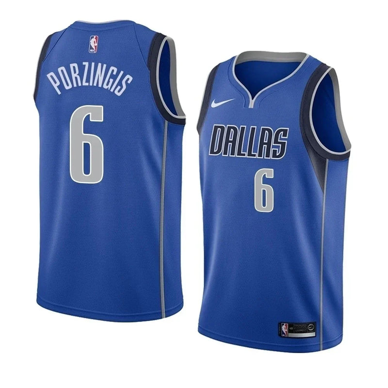 Regata NBA Dallas Mavericks Nike Authentic Swingman Porzingis 6 - Azul