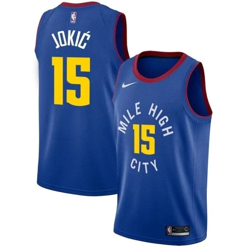 Regata NBA Denver Nuggets Nike Authentic Jokic 15 - Azul