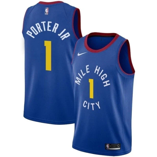 Regata NBA Denver Nuggets Nike Authentic Swingman Porter Jr 1 - Azul