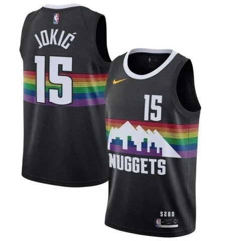 Regata NBA Denver Nuggets Nike Authentic Jokic 15 - Preta