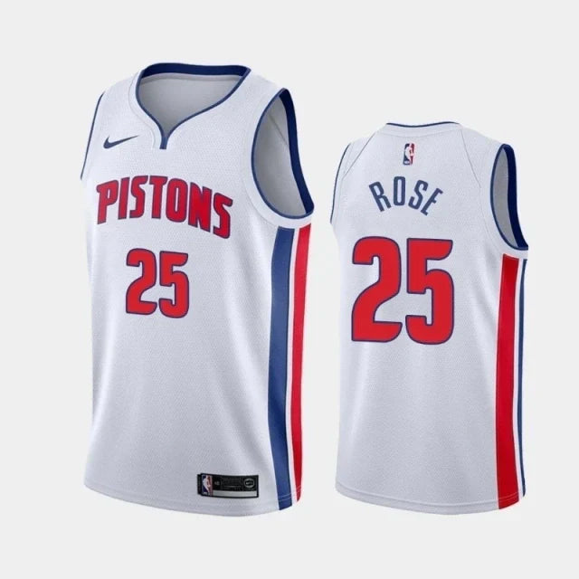 Regata NBA Detroit Pistons Nike Authentic Swingman Rose 25 - Branca