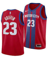 Regata NBA Detroit Pistons City Edition Nike Authentic Swingman Griffin 23 - Vermelha