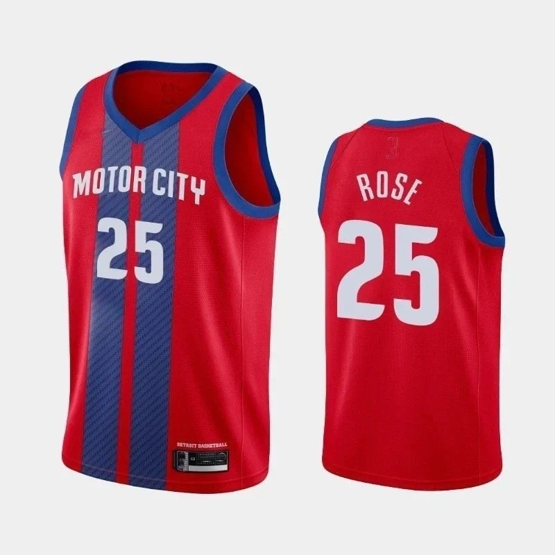 Regata NBA Detroit Pistons City Edition Nike Authentic Swingman Rose 25 - Vermelha