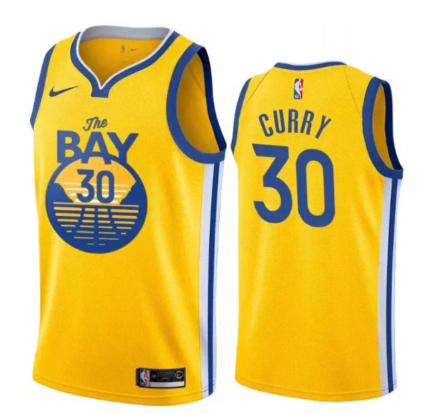 Regata NBA Golden State Warriors City Edition 18/19 Nike Authentic Swingman Curry 30 - Amarela