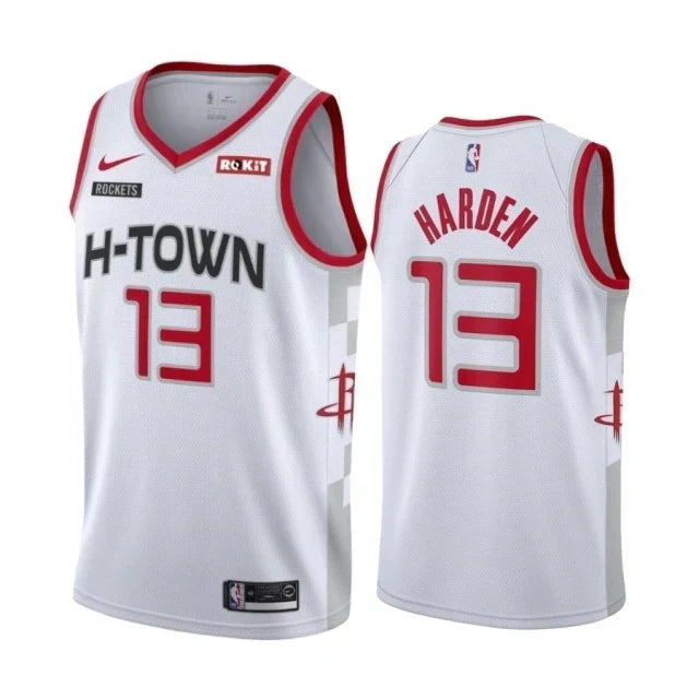 Regata NBA Houston Rockets Nike Authentic Swingman Harden 13 - Branca e Vermelha