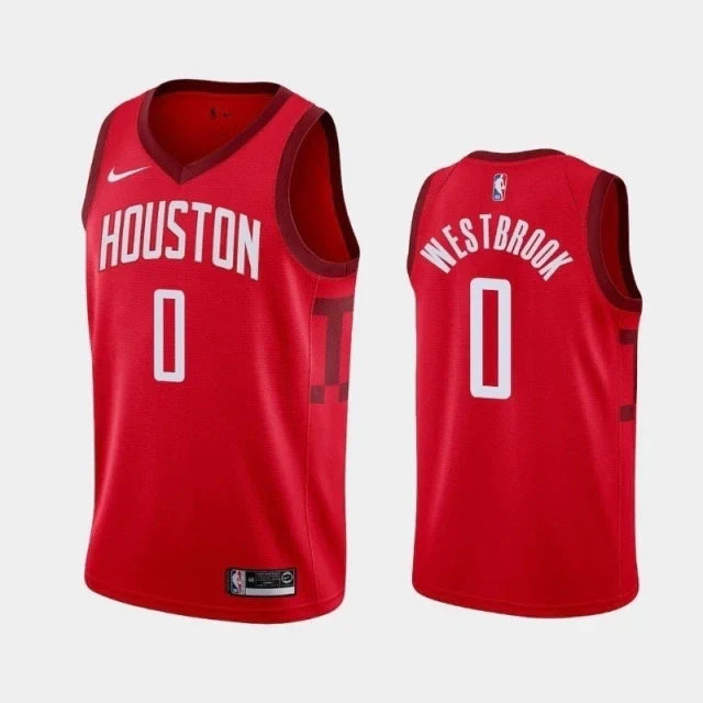 Regata NBA Houston Rockets Nike Authentic Swingman Westbrook 0 - Vermelha