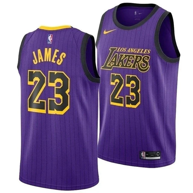 Regata NBA Lakers Nike Authentic James 23 - Roxa