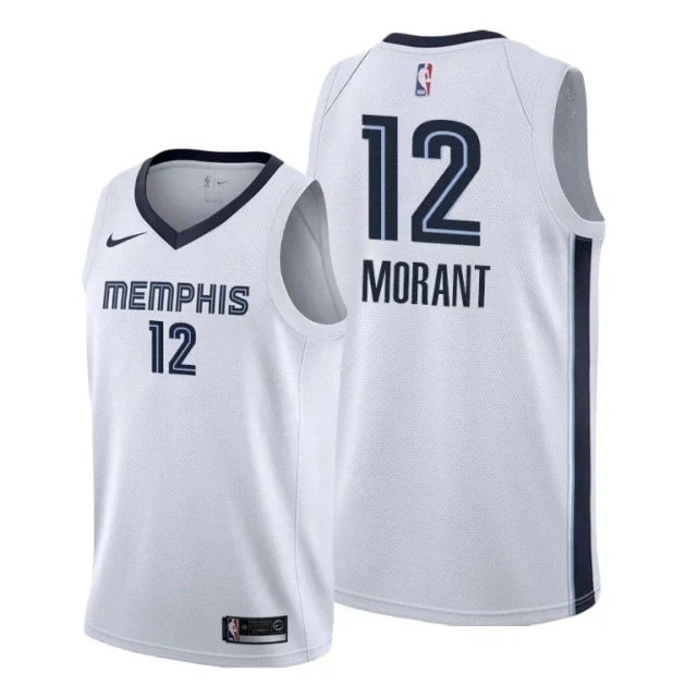 Regata NBA Grizzlies Nike Authentic Morant 12 - Branca