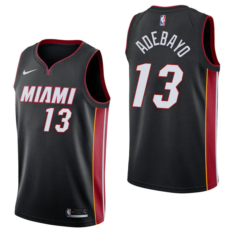 Regata NBA Miami Heat Nike Authentic Adebayo 13 - Preta e Vermelha