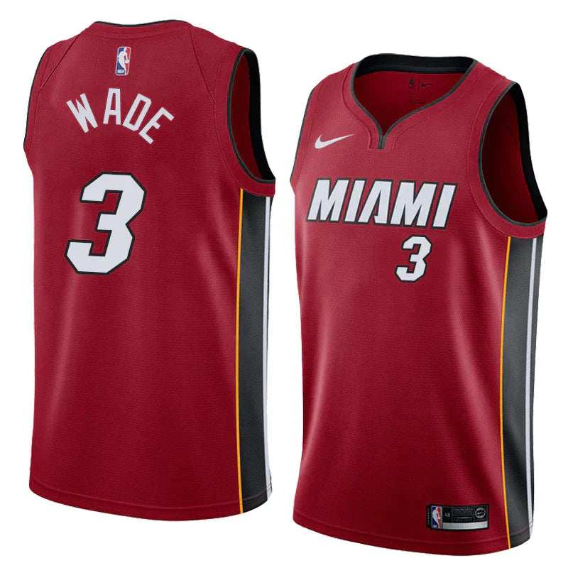 Regata NBA Miami Heat Nike Authentic Wade 3 - Grená