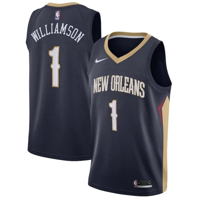 Regata NBA New Orleans Pelicans Nike Authentic Swingman Williamson 1 - Azul