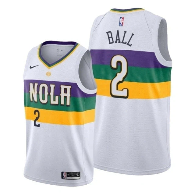 Regata NBA New Orleans Pelicans City Edition Nike Authentic Swingman Ball 2 - Branca