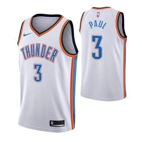 Regata NBA Oklahoma City Thunder Nike Authentic Swingman Paul 3 - Branca