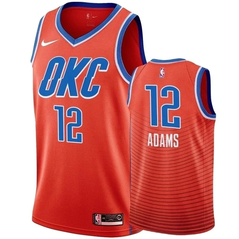 Regata NBA Oklahoma City Thunder Nike Authentic Swingman Adams 12 - Laranja