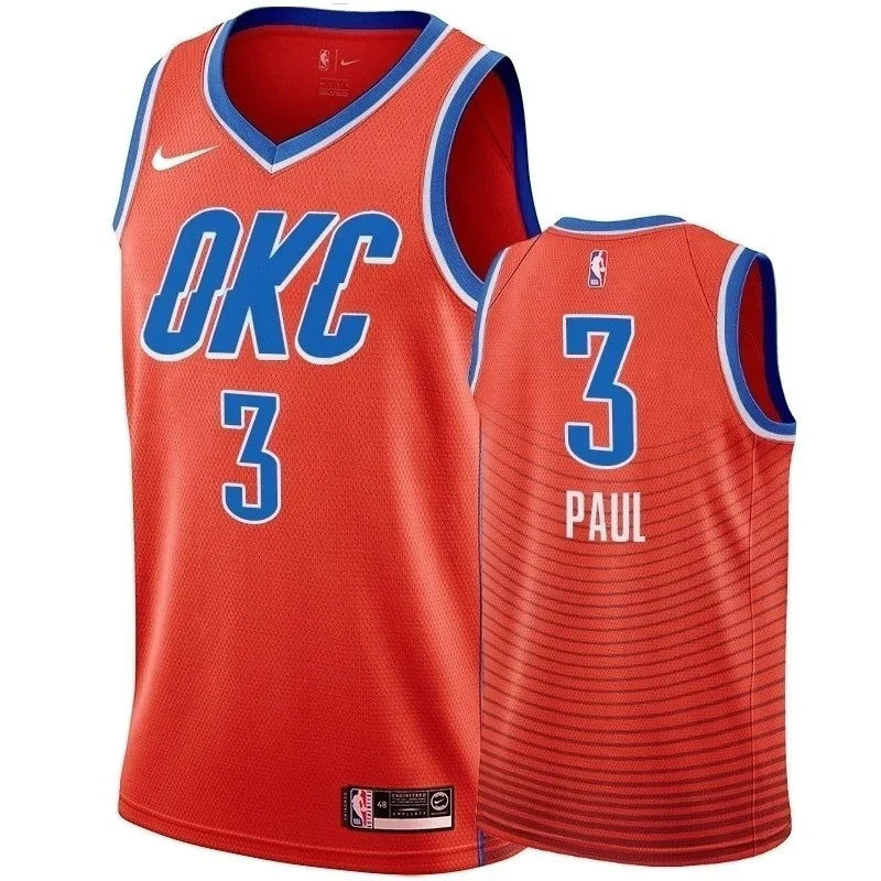 Regata NBA Oklahoma City Thunder Nike Authentic Swingman Paul 3 - Laranja