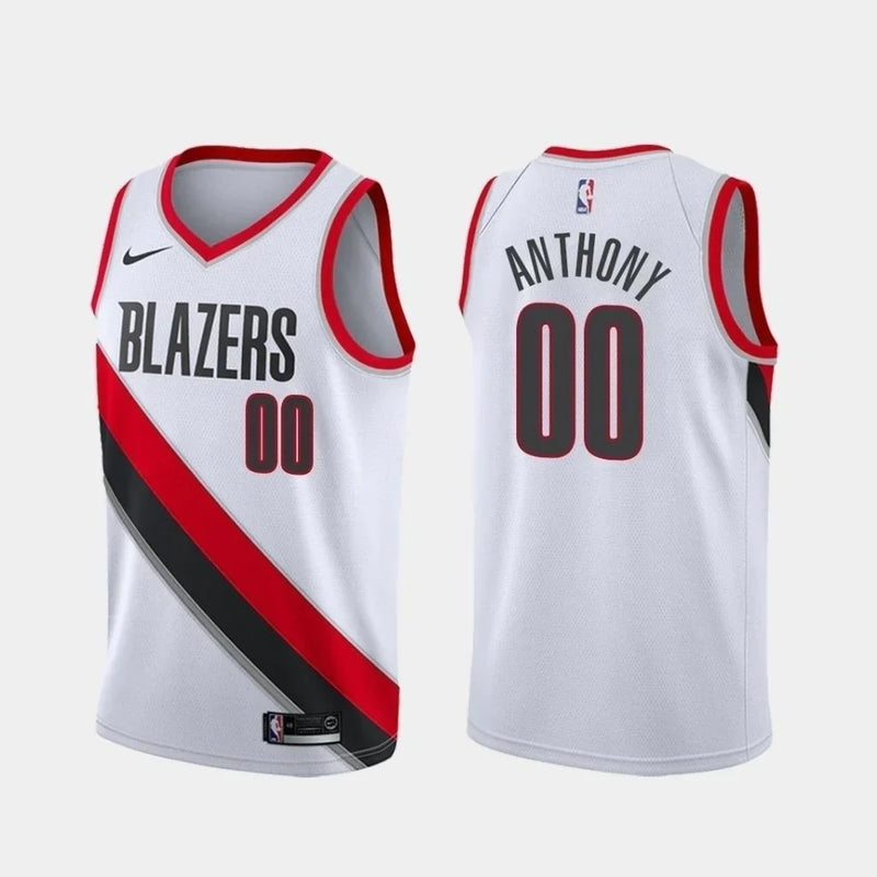 Regata NBA Portland Trail Blazers Nike Authentic Swingman Anthony 00 - Branca