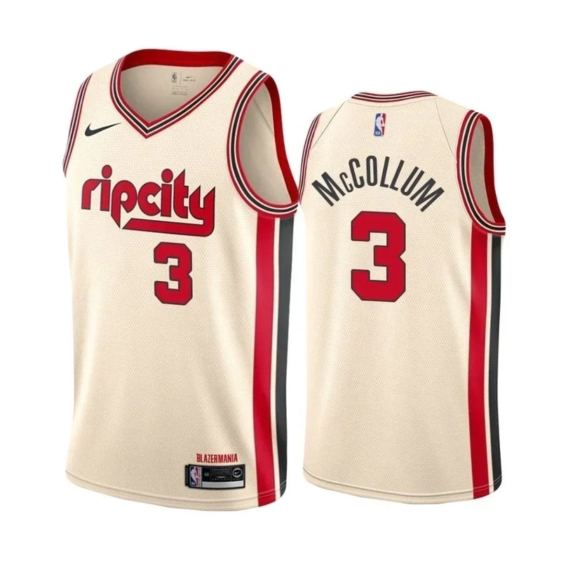 Regata NBA Portland Trail Blazers City Edition 19/20 Nike Authentic Swingman McCollum 3 - Bege