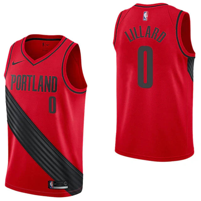 Regata NBA Portland Trail Blazers City Edition 19/20 Nike Authentic Swingman Lillard 0 - Vermelha