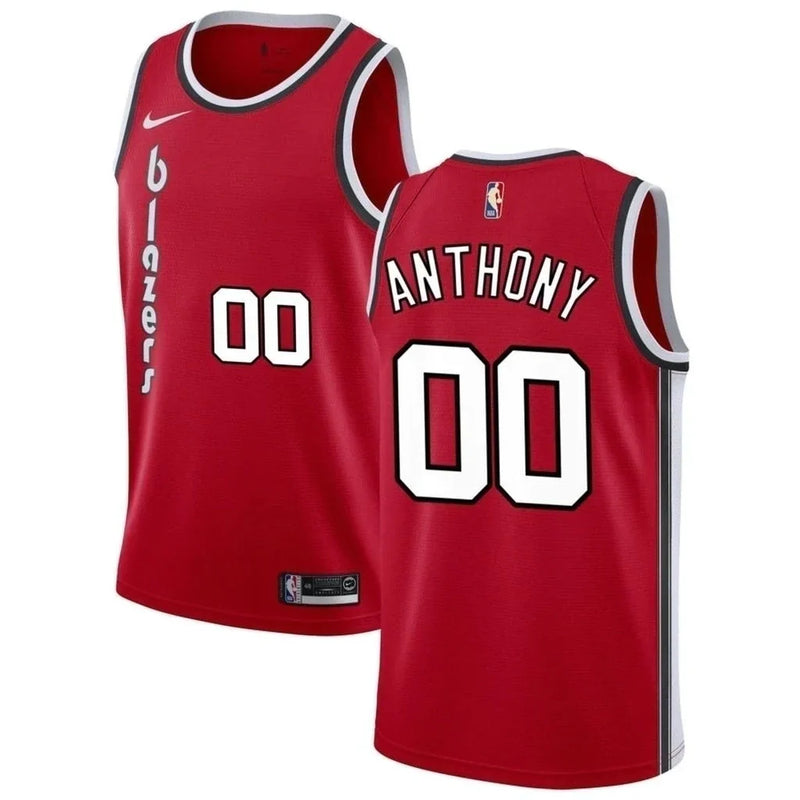 Regata NBA Portland Trail Blazers City Edition 19/20 Nike Authentic Swingman Anthony 00 - Vermelha