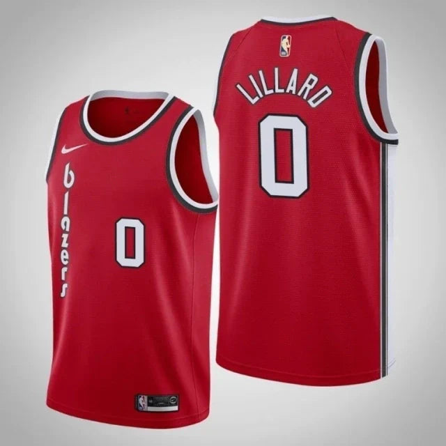 Regata NBA Portland Trail Blazers City Edition 19/20 Nike Authentic Swingman Lillard 0 - Vermelha