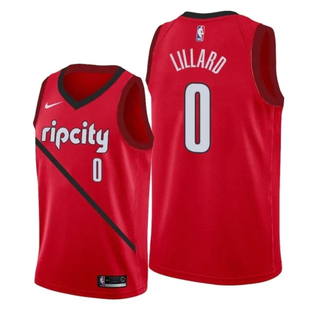 Regata NBA Portland Trail Blazers Edition 19/20 Nike Authentic Swingman Lillard 0 - Vermelha