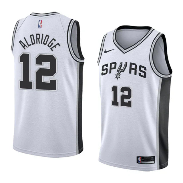 Regata NBA San Antonio Spurs Nike Authentic Swingman Aldridge 12 - Branca