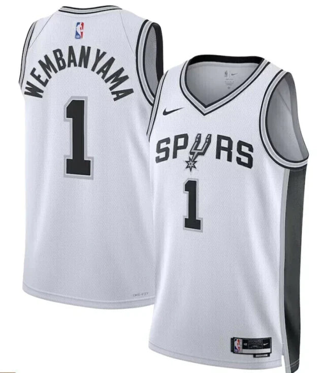 Regata NBA San Antonio Spurs Nike Authentic Swingman Wembanyama 1 - Branca