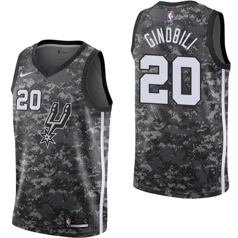 Regata NBA San Antonio Spurs Nike Authentic Swingman Ginobili 20 - Camuflada