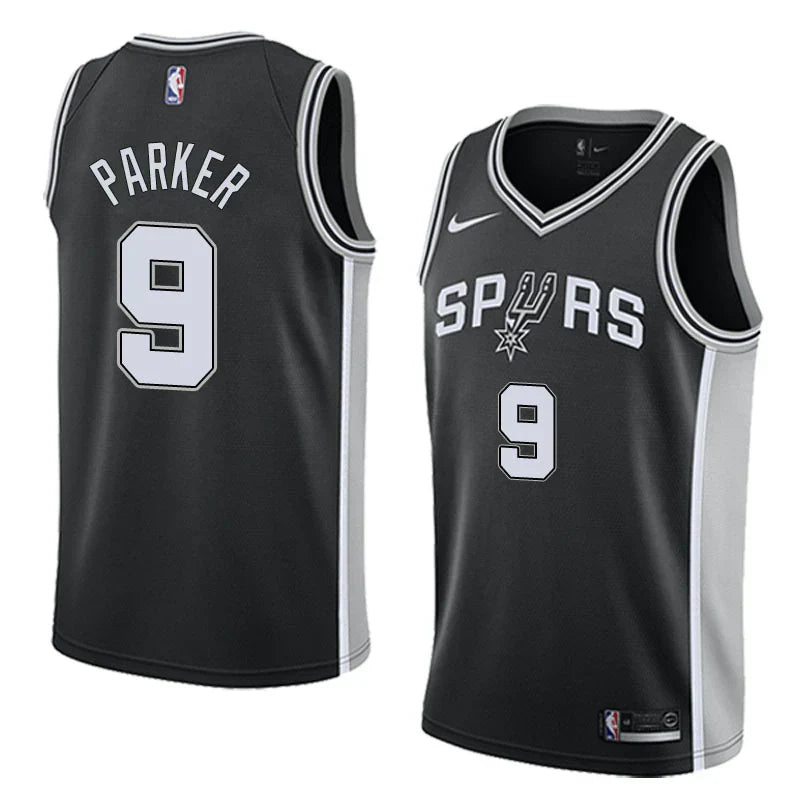 Regata NBA San Antonio Spurs Nike Authentic Parker 9 - Preta