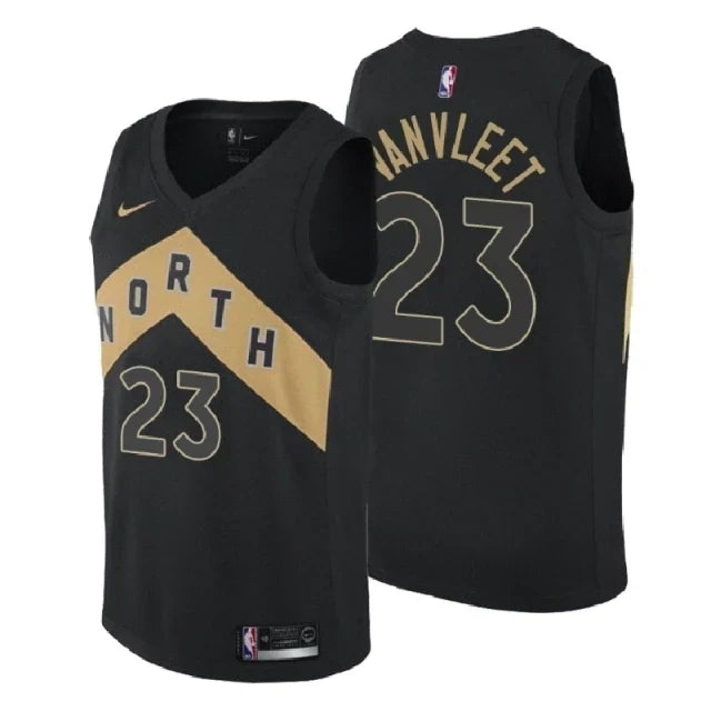 Regata NBA Toronto Raptors Nike Authentic Swingman VanVleet 23 - Preta e Dourada