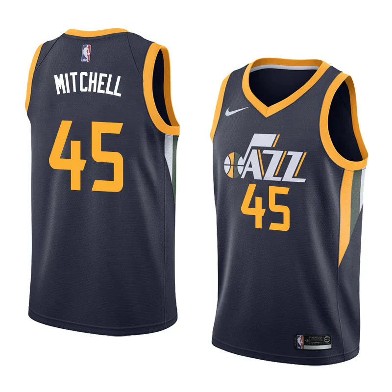 Regata NBA Utah Jazz Nike Authentic Mitchell 45 - Azul