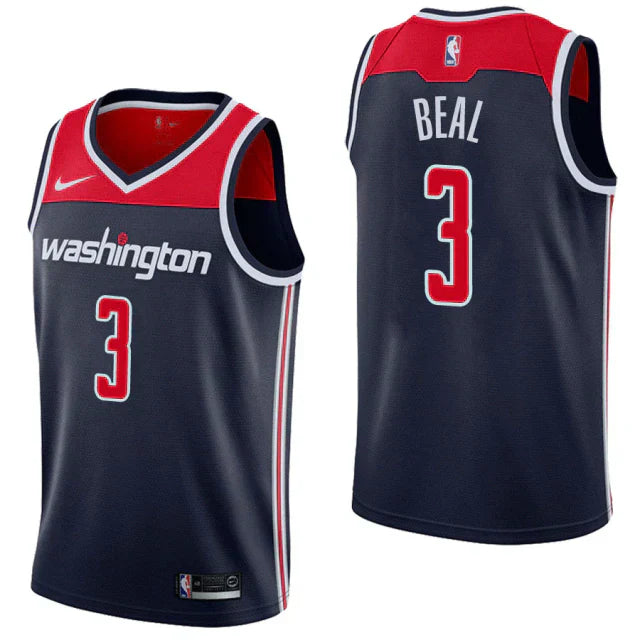 Regata NBA Washington Wizards Nike Authentic Swingman Beal 3- Preta e Vermelha