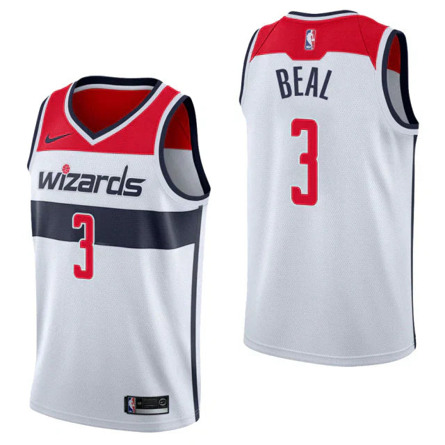 Regata NBA Washington Wizards Nike Authentic Swingman Beal 3- Branca