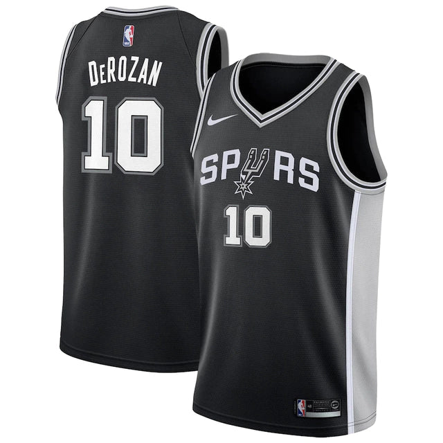 Regata NBA San Antonio Spurs Nike Authentic DeRozan 10 - Preta