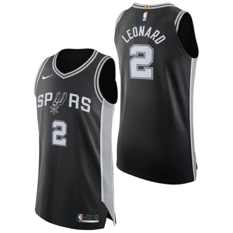 Regata NBA San Antonio Spurs Nike Authentic Leonard 2 - Preta