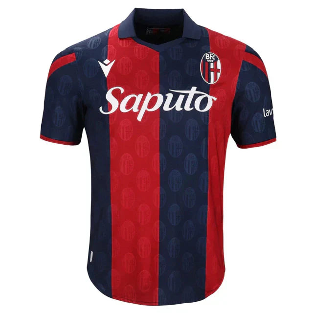 Camisa Bologna Home 23/24 s/n° Torcedor Masculino - Azul e Vermelho