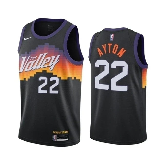 Regata NBA Phoenix Suns Nike Authentic Ayton 22 - Preta