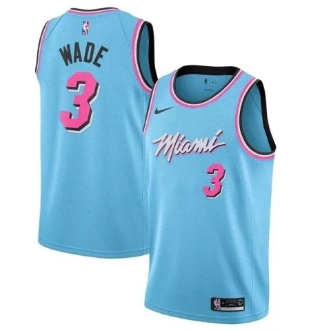 Regata NBA Miami Heat Nike Authentic Wade 3 - Azul