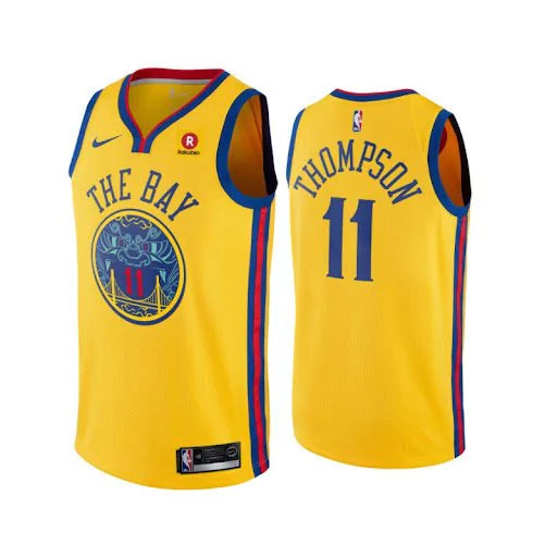 Regata NBA Golden State Warriors City Edition 18/19 Nike Authentic Swingman Thompson 11 - Amarela