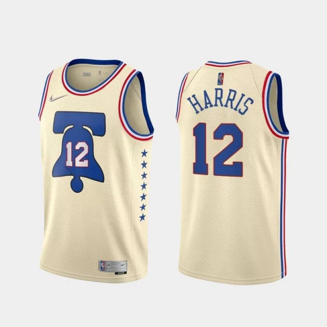 Regata NBA Philadelphia 76ers Nike Authentic Harris 12 - Bege