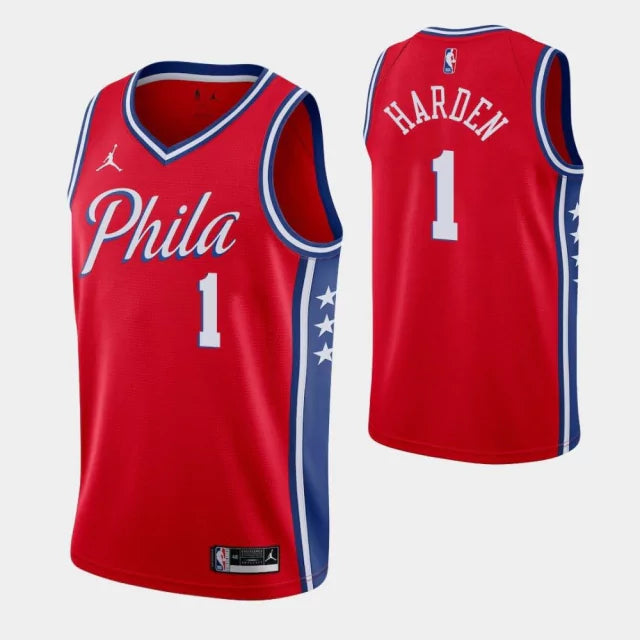 Regata NBA Philadelphia 76ers Nike Authentic Harden 1 - Vermelha