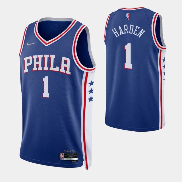 Regata NBA Philadelphia 76ers Nike Authentic Harden 1 - Azul