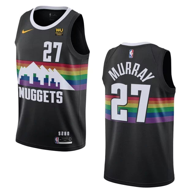 Regata NBA Denver Nuggets Nike Authentic Murray 27 - Preta