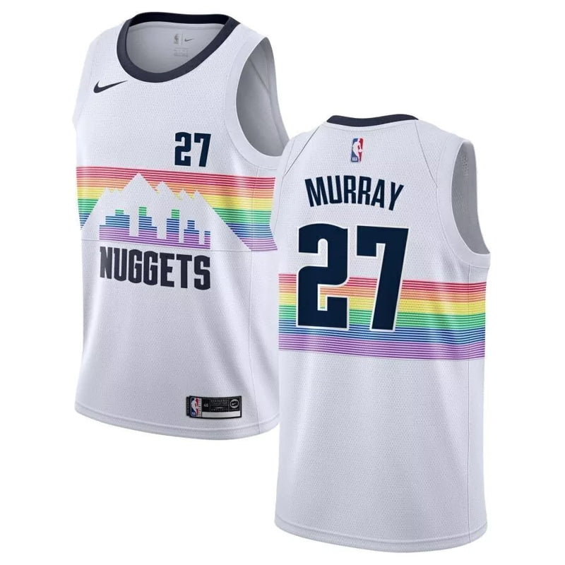 Regata NBA Denver Nuggets Nike Authentic Murray 27 - Branca